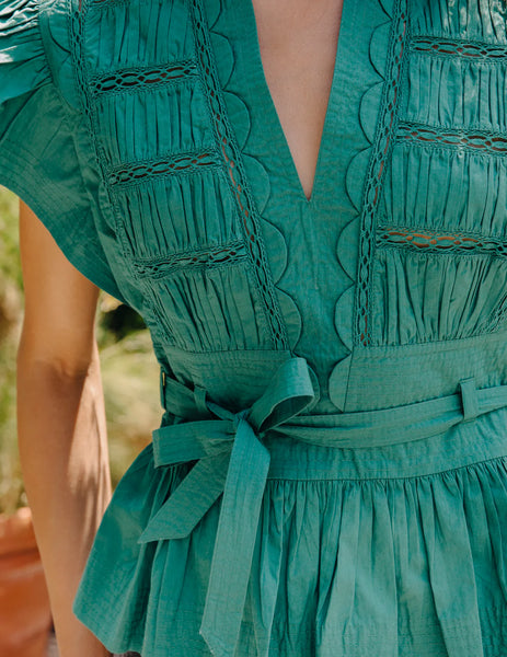 The Madelyn Top in Forest Green
