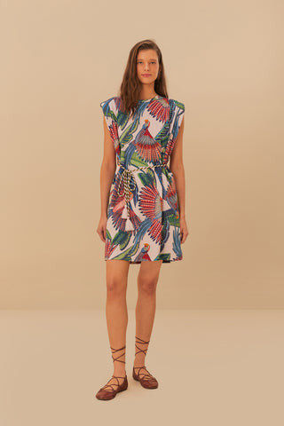 Macaw Flight Pink Mini T Shirt Dress