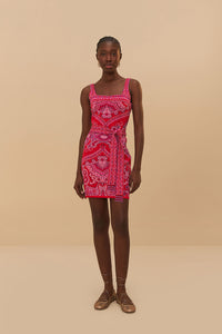 Paisley Scarf Knit Mini Dress