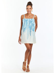 Blue Floral Mini Dress. - MESTIZA