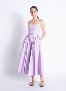 Diana Solid Dress-Lavender