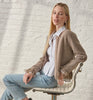 Fringe Taupe Cardigan