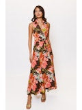 Vela Dress- Collared Sleeveless Maxi Wrap Dress - HUTCH