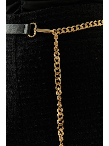 Yamileth Black Textured Zip-Waist Pocketed Pants