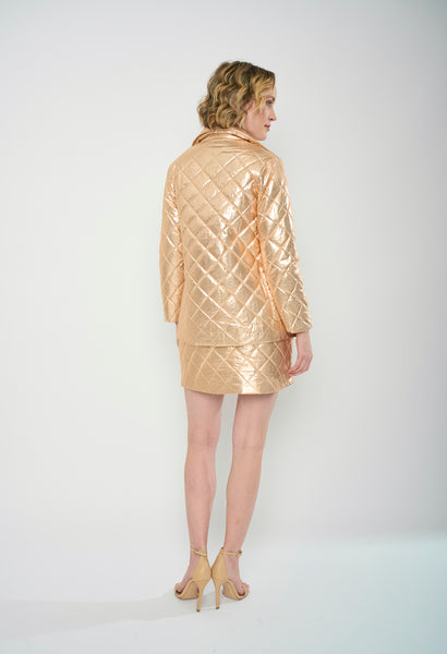 Janeen Gold Metallic Coat
