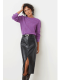 Frida Faux Leather Skirt By Suncoo Paris