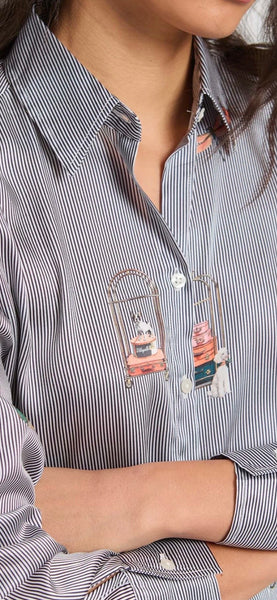 Hotel Vilagallo Pinstripe Shirt By Vilagallo