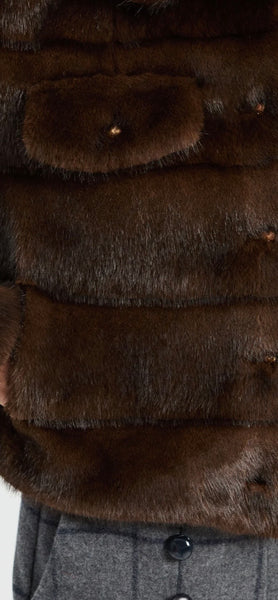 Brown Fur Jacket By Vilagallo