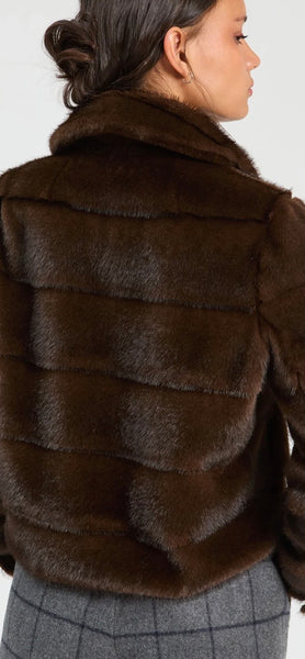 Brown Fur Jacket By Vilagallo