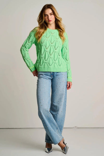 Green Fairy Long Sleeve Sweater By Lisa Todd
