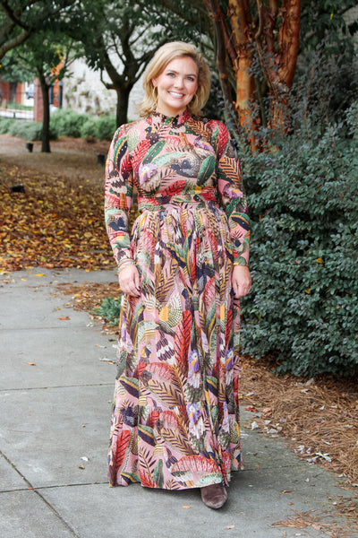 Farm Rio Artisanal Birds Maxi Skirt