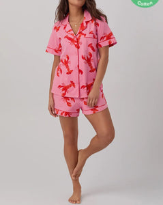 Lobster Fest Short Sleeve Classic Shorty PJ Set