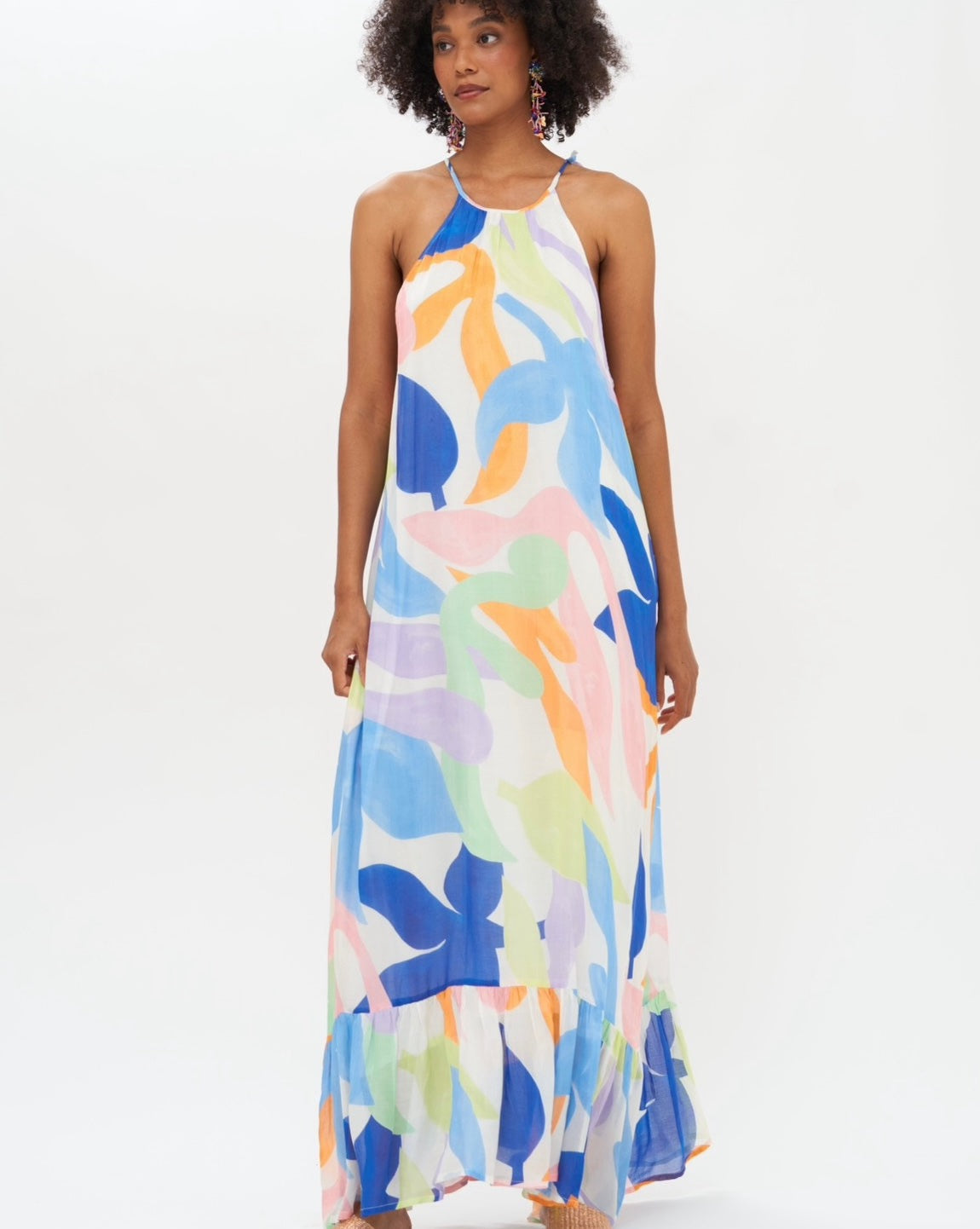 oliphant maxi dress Oliphant Tie Back Maxi in Moma White M