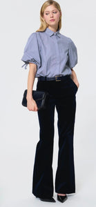 Short Sleeve Gingham Blouse-Tara Jarmon