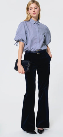 Short Sleeve Gingham Blouse-Tara Jarmon
