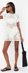 Salty Floral Crochet Cleo Coverup