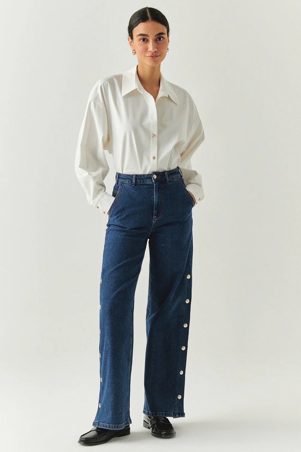 Aubrielle Denim Pants By Exquise