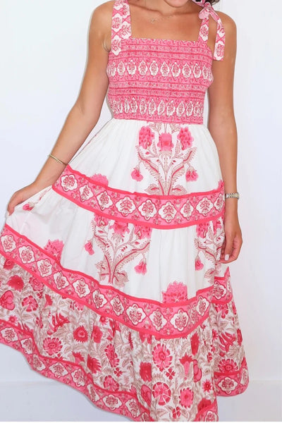 Abigail dress peacock pink