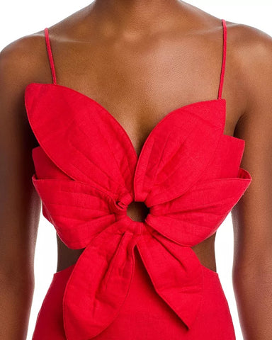 Red Flower Mini Dress