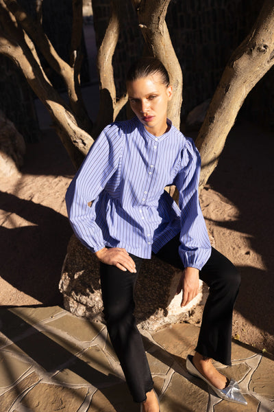 Avery Top- Merrill Blue