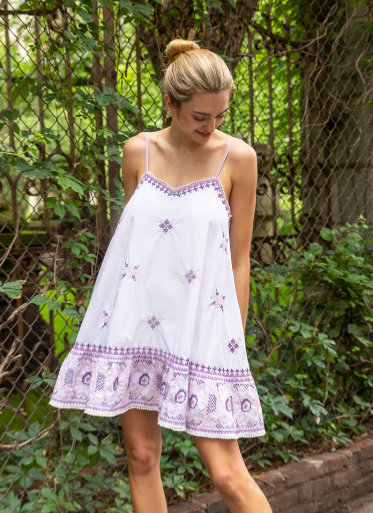 Opal Mini Dress-Martine Embroidery