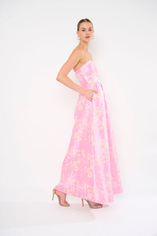 Ice Pink Floral Gown.