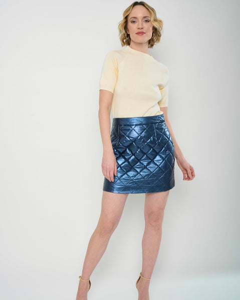 Dixie Navy Metallic Skirt