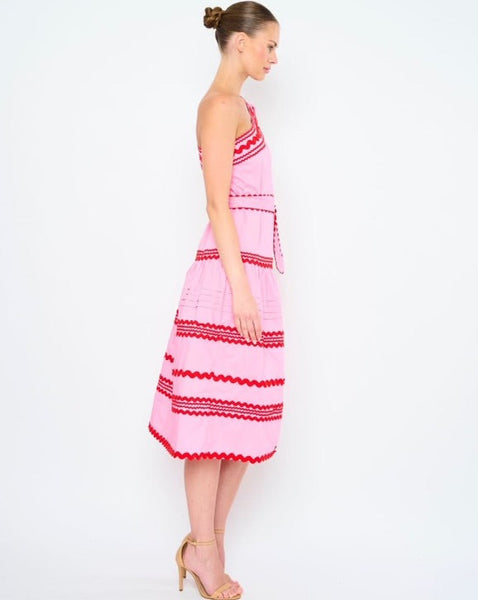 Pink Off-Shoulder Kerrin Dress