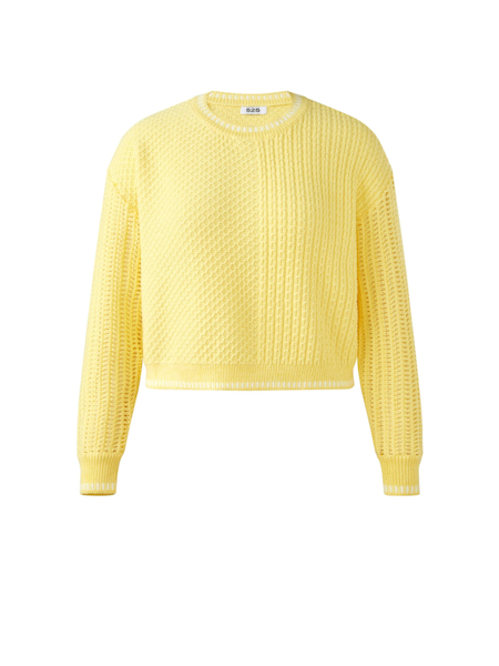 Mixed Crew Neck Pullover Sweater