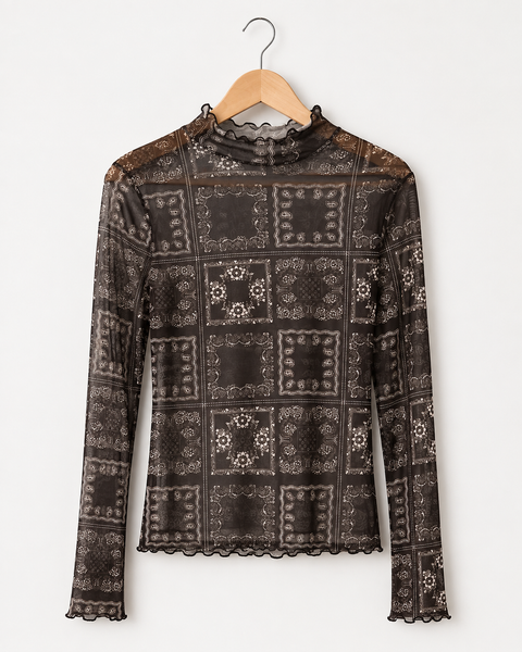 Paisley Mesh Top