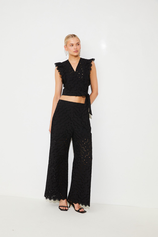 Lila Eyelet Top-Suncoo