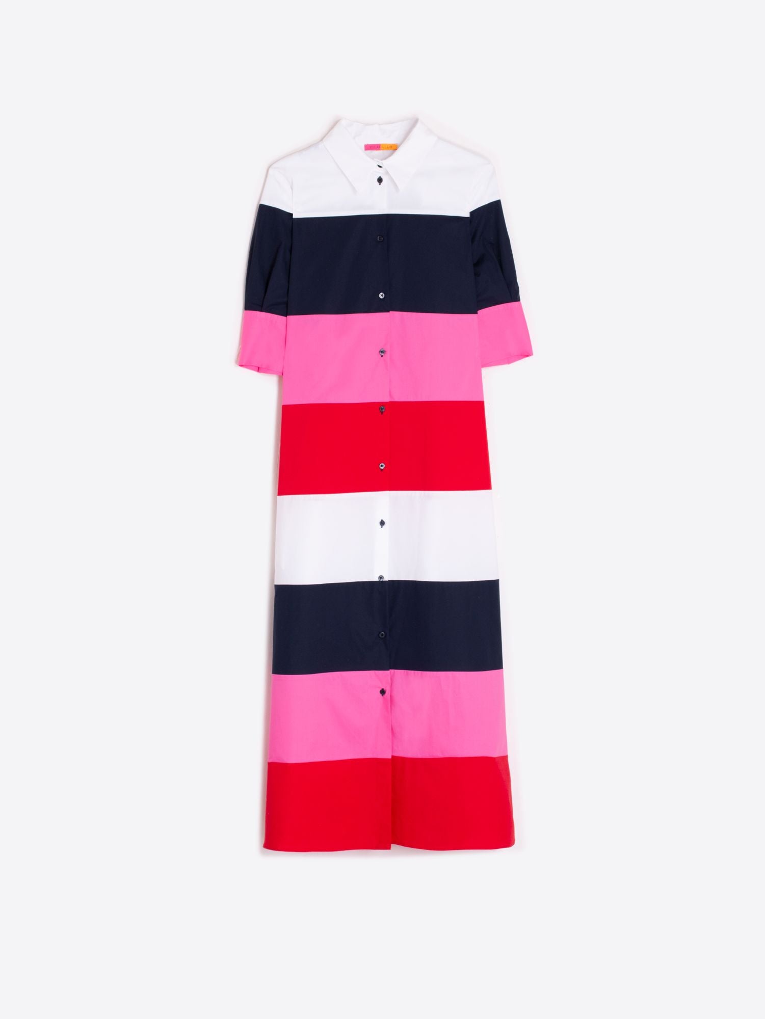 Vilagallo Striped Midi Dress