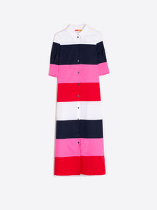 Vilagallo Striped Midi Dress