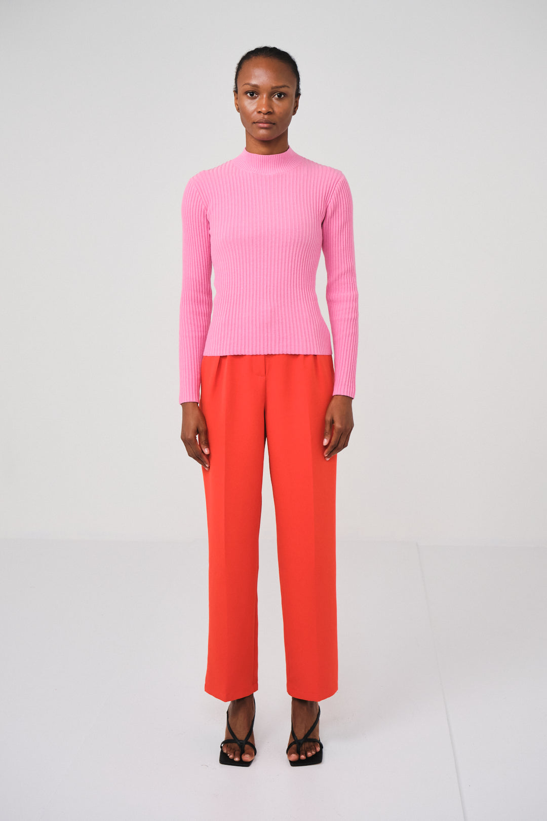 Bubblegum Pink Mock Neck