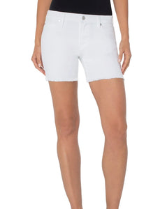 White Fray Hem Shorts