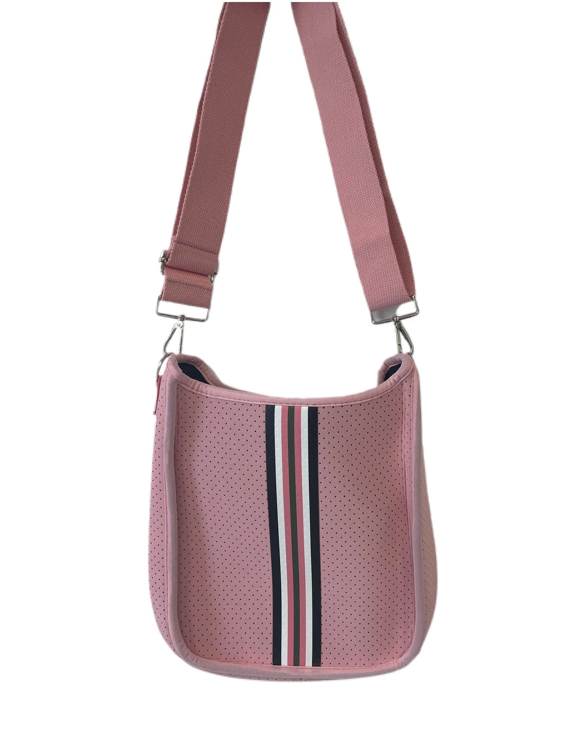 Pink Breast Cancer Neoprene Messenger Bag
