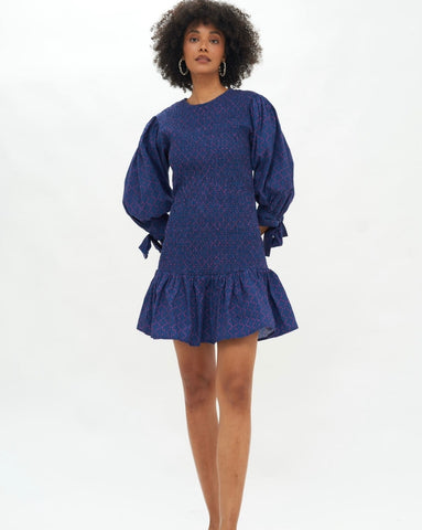 Morocco Smocked Tie Midi