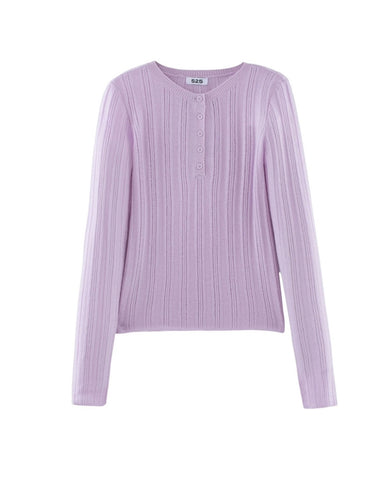 Lilac Cashmere Henley