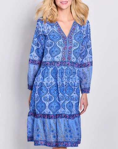 Gia blue midi dress
