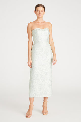 Soft Mint Brocade Dress